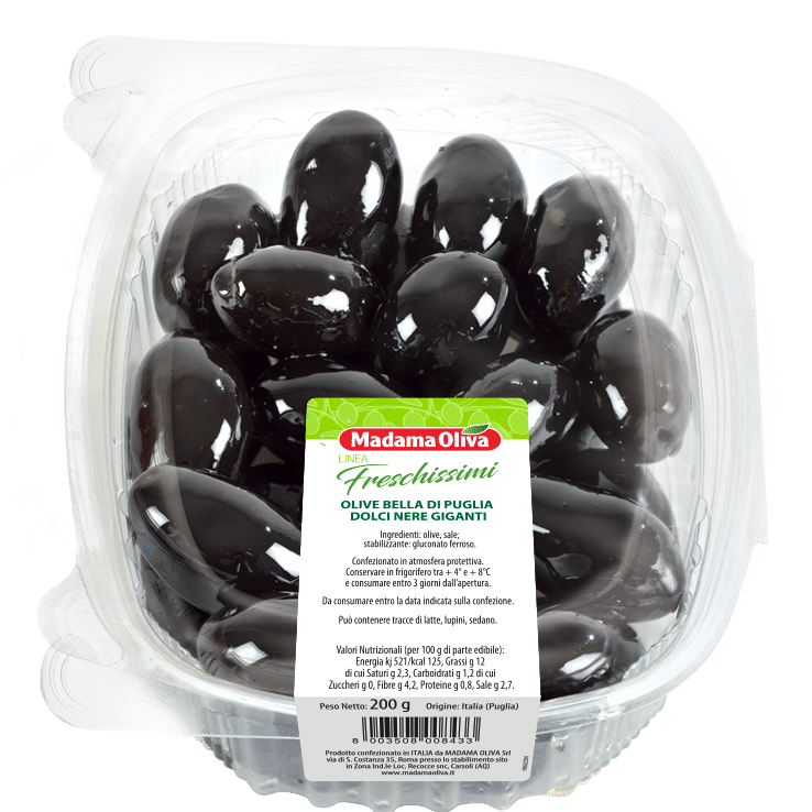 Olive-Bella-di-Puglia-dolci nere giganti-linea-freschissimi-madama oliva