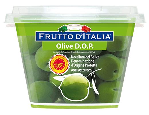 Olive-Nocellara-del-Belice-D.O.P.-dolci verdi-Frutto-dItalia-Madama-Oliva