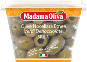 Olive Nocellara-Etnea-verdi-denocciolate-Sicilia-Frutto-d'Italia-Madama-Oliva